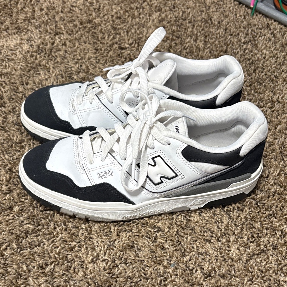 New Balance 550 Black and White Sneakers